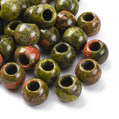 Natural Unakite European Beads LS-G-B130-01-1