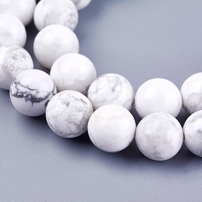 Natural Howlite Beads Strands G-I107-8mm-1