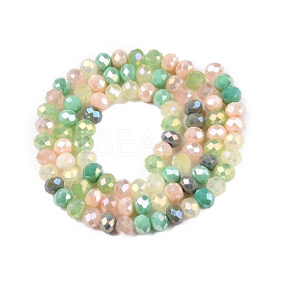 Electroplate Glass Beads Strands GLAA-T023-C16-03-1