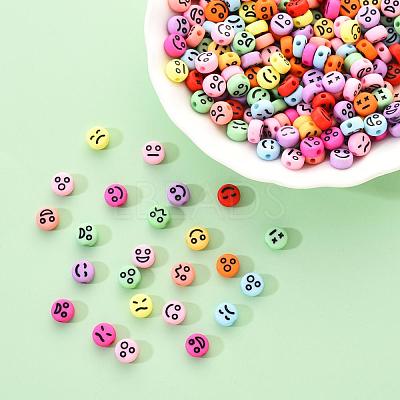 Opaque Acrylic Beads MACR-YW0001-22I-1