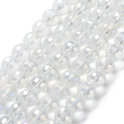 Electroplate Glass Bead Strands EGLA-R040-10mm-15-1
