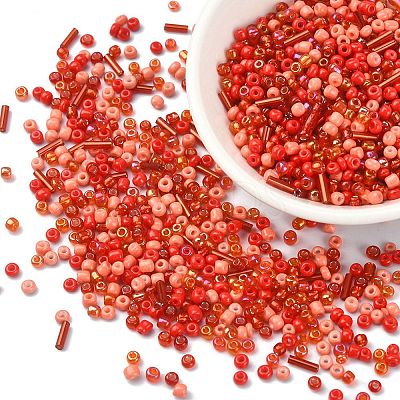 Opaque & Transparent Inside Colours Glass Seed Beads SEED-YW0002-17B-1