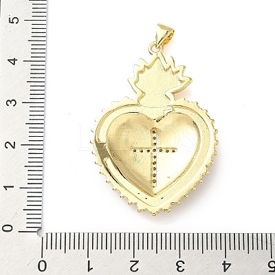Brass Micro Pave Cubic Zirconia Pendants KK-I379-03G-K-1