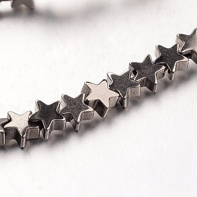 Electroplate Non-magnetic Synthetic Hematite Bead Strands G-F300-24A-06-1
