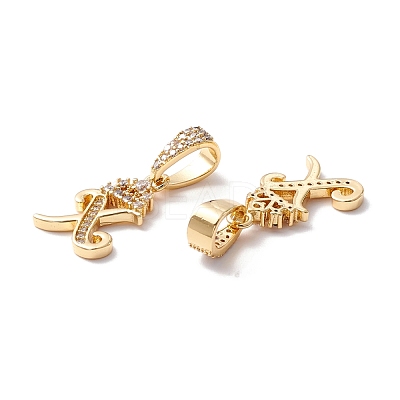 Eco-Friendly Brass Micro Pave Cubic Zirconia Pendants KK-K265-01G-X-1