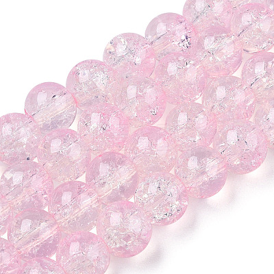 Transparent Crackle Baking Paint Glass Beads Strands X2-DGLA-T003-01A-14-1