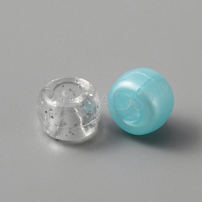 Translucent & Opaque Acrylic Beads OACR-WH0036-06-1