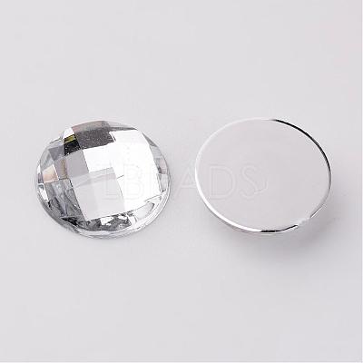 Acrylic Rhinestone Cabochons GACR-R002-14mm-08-1