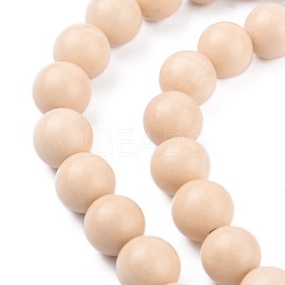 Natural Fossil Beads Strands X-G-E110-8mm-2-1
