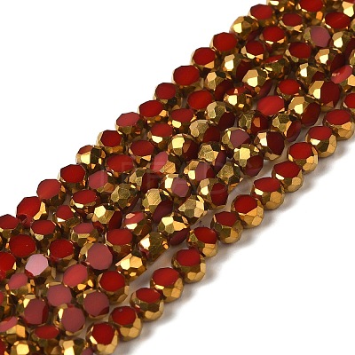 Electroplate Glass Beads Strands X-EGLA-P061-01A-07-1