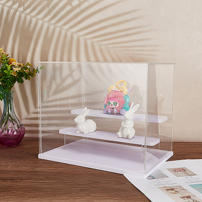 Transparent Plastic Minifigures Display Case ODIS-WH0025-142B-1