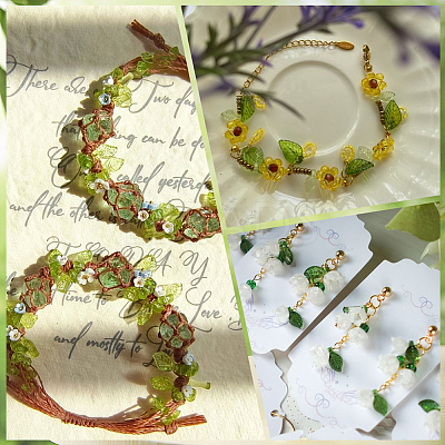 500Pcs 5 Colors Transparent Acrylic Charms TACR-SP0001-35-1