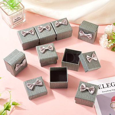 Square Cardboard Paper Ring Gift Storage Boxes CON-TAC0001-17C-1