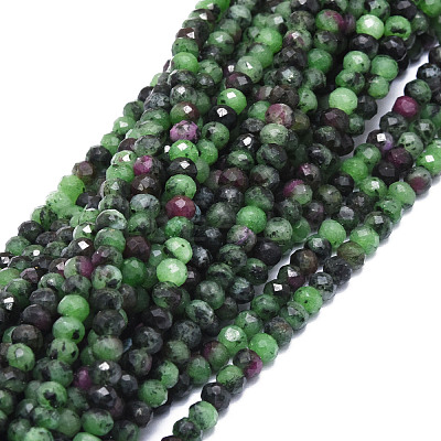 Natural Ruby in Zoisite Beads Strands G-E569-H05-1
