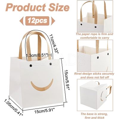 Funny Craft Paper Handbags CARB-WH0018-02B-1