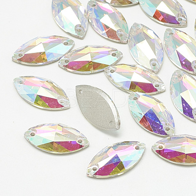 Sew on Rhinestone RGLA-T107-9x18-001AB-1