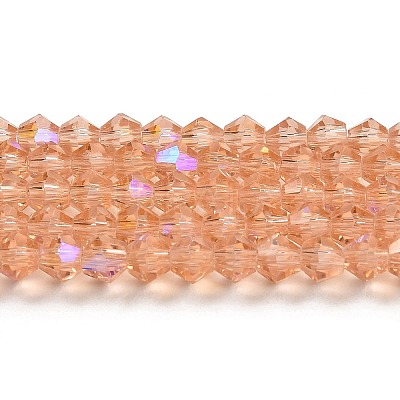 Transparent Electroplate Glass Beads Strands GLAA-F029-2mm-D15-1