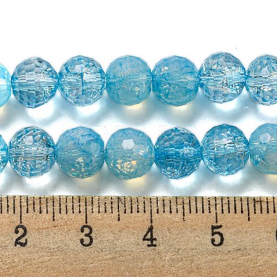 Baking Paint Glass Bead Strands GLAA-G116-02D-1