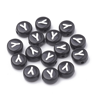 Opaque Acrylic Beads X-SACR-N002-02Y-1