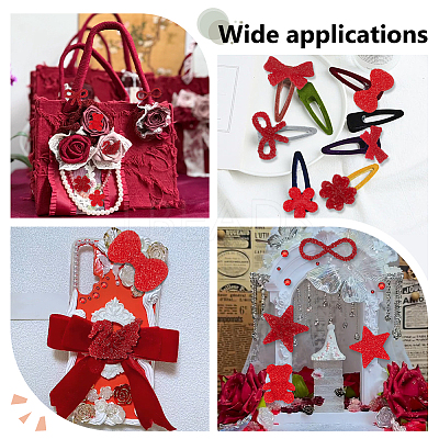 224Pcs 14 Styles Resin Rhinestone Iron on/Sew on Cloth Patches PATC-OC0001-03-1