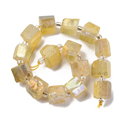 Electroplated Natural Quartz Beads Strands G-G767-02-23-1