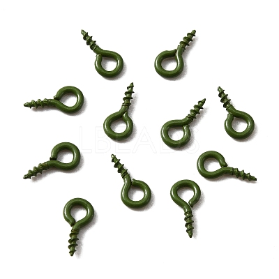 Stoving Varnish 100Pcs Iron Screw Eye Pin Peg Bails FIND-WH0036-29G-1