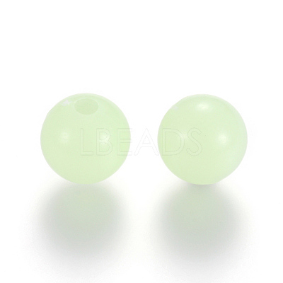 Luminous Acrylic Round Beads LACR-R002-10mm-01-1