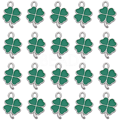 60Pcs Rack Plating Alloy Enamel Pendants ENAM-SC0004-68-1
