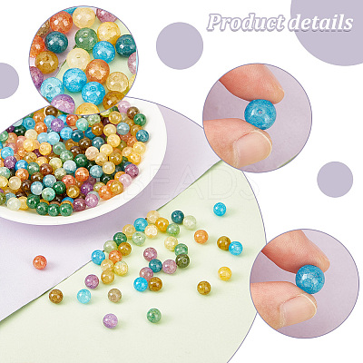 270Pcs 9 Colors Imitation Cracked Jade Glass Beads Sets GLAA-AR0001-37-1
