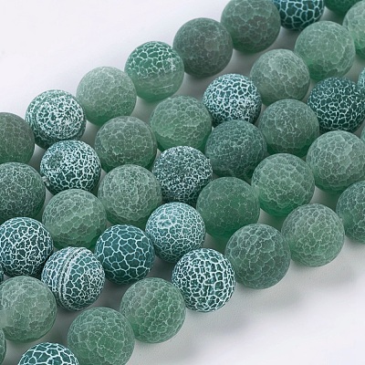 Natural Crackle Agate Beads Strands G-G055-10mm-4-1
