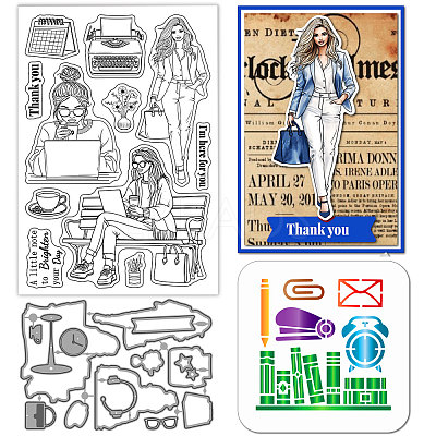 Woman Theme DIY Scrapbooking Tool Sets DIY-GL0003-266-1