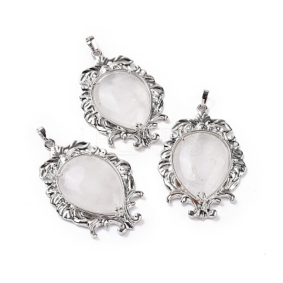 Natural Quartz Crystal Big Pendants G-P496-01P-21-1
