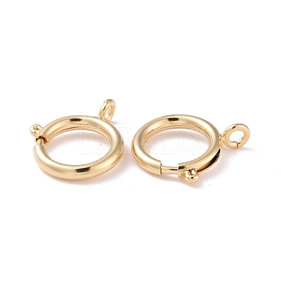 Eco-friendly Brass Spring Ring Clasps KK-D082-01D-G-1