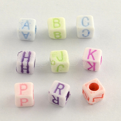 Colorful Craft Style Acrylic Beads MACR-Q153-M001-1