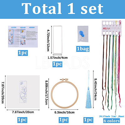 DIY Bookmarks Embroidery Starter Kit DIY-WH20816-004B-1