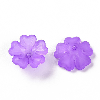 Transparent Frosted Acrylic Bead Caps X-MACR-S371-04A-747-1