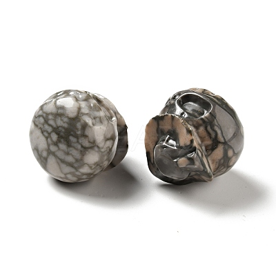 Natural Plum Blossom Jasper Figurines G-C245-06B-1