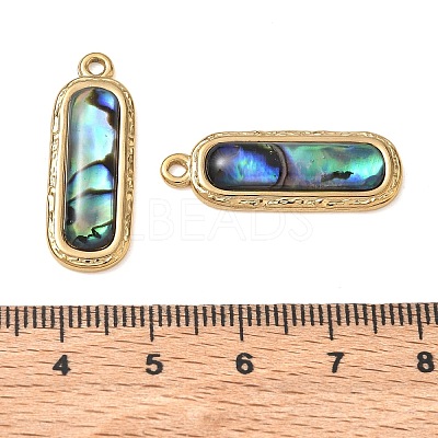 Natural Paua Shell Pendants SA-CBA11D7-25B-G-1