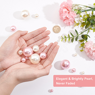 8 Style Plastic Imitation Pearl Beads OACR-BC0001-16-1