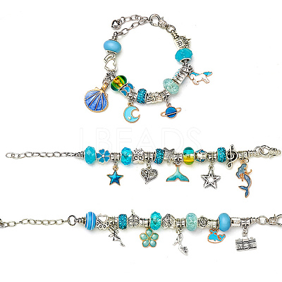 DIY Alloy European Bracelets Making Kits DIY-I108-01B-1