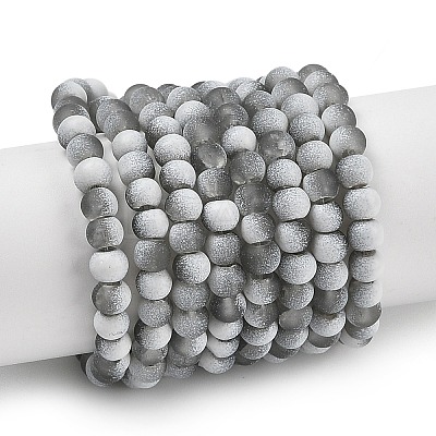 Frosted Crackle Glass Beads X1-GLAA-U001-4mm-M06-1