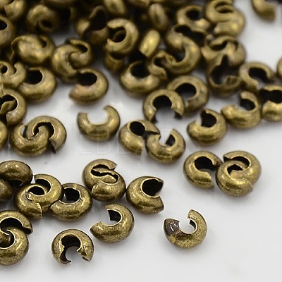 Iron Crimp Beads Covers IFIN-H029-AB-1