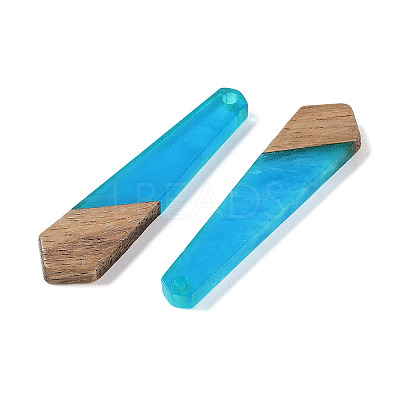 Resin & Wood Pendants WOOD-F015-05G-1