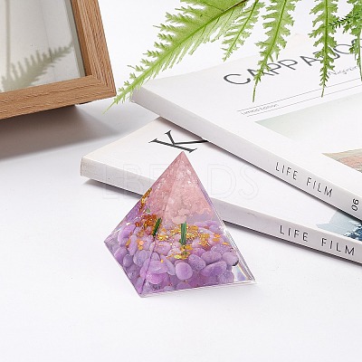 Orgonite Pyramid Resin Display Decorations DJEW-I017-01A-1