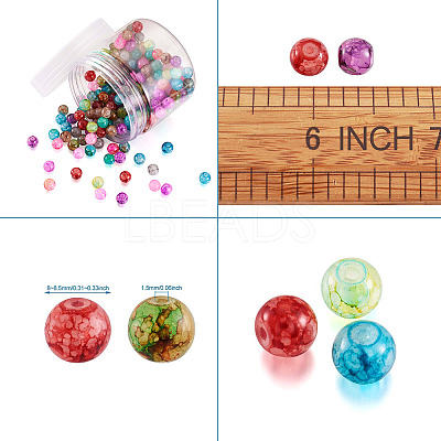 Spray Painted Glass Beads GLAA-TA0001-03-1