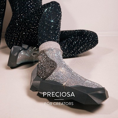 Preciosa&reg Crystal Hotfix Flatback Stones Y-PRC-HSS12-90310-200-1