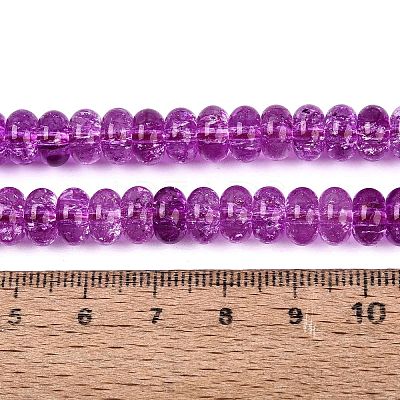 Crackle Transparent Glass Beads Strands GLAA-N074-02A-07-1