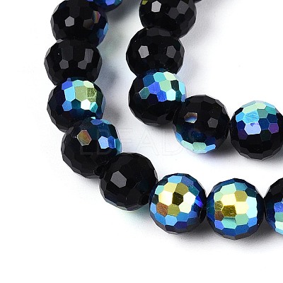 Electroplate Opaque Glass Beads Strands EGLA-N024-01A-A02-1