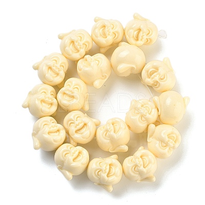 Synthetic Coral Carved Beads Strands CORA-B001-01B-1