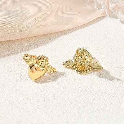 Brass Stud Earrings KK-CBA30C7-07G-1